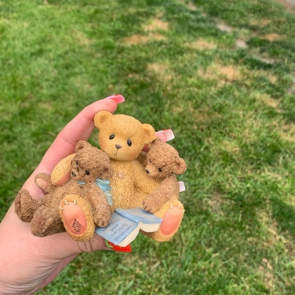 Cherished Teddies Bear Figurine Caleb and Friends 3 Bears Hugging 1999 … - Picture 1 of 8